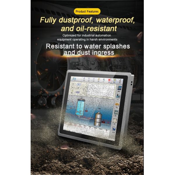 27 Inch Aluminum Case TFT Screen Monitor VGA Waterproof LCD Industrial Embedded Touchscreen