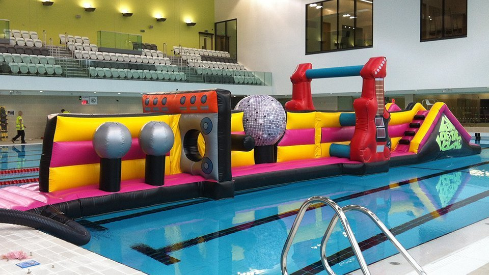Colorful 10M Challenge Pool Inflatable Assault Course On Water Inflatable Aqua Run For Sea Or Pool