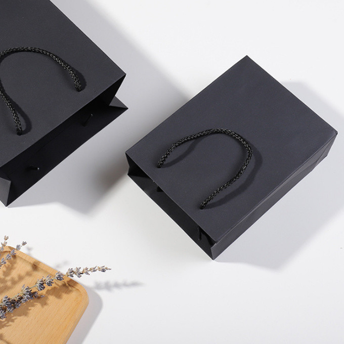 Reusable Biodegradable Top Handle Bag Customized Kraft Paper Gift Packaging Bag