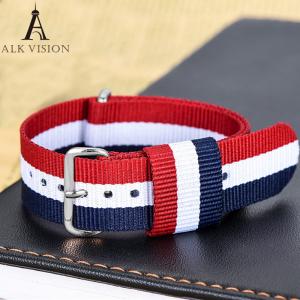 China Canvas Navy nylon band for watch sports watchband strap belt  women men watches accessory bracelet wristband DIY parts 2 on sale