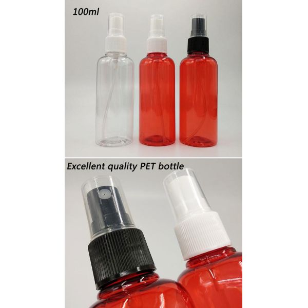 120ml High Quality Plastic Spray Bottles Clear Cosmetic Empty PET Plastic Bottles Fine Mist Sprayer Pump