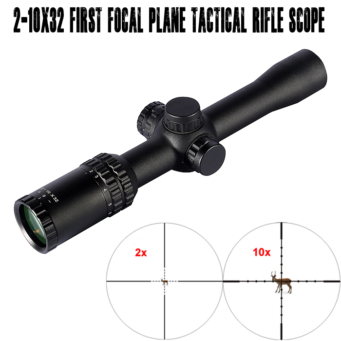 2-10x32mm Tactical Riflescope Illuminated Riflescopes