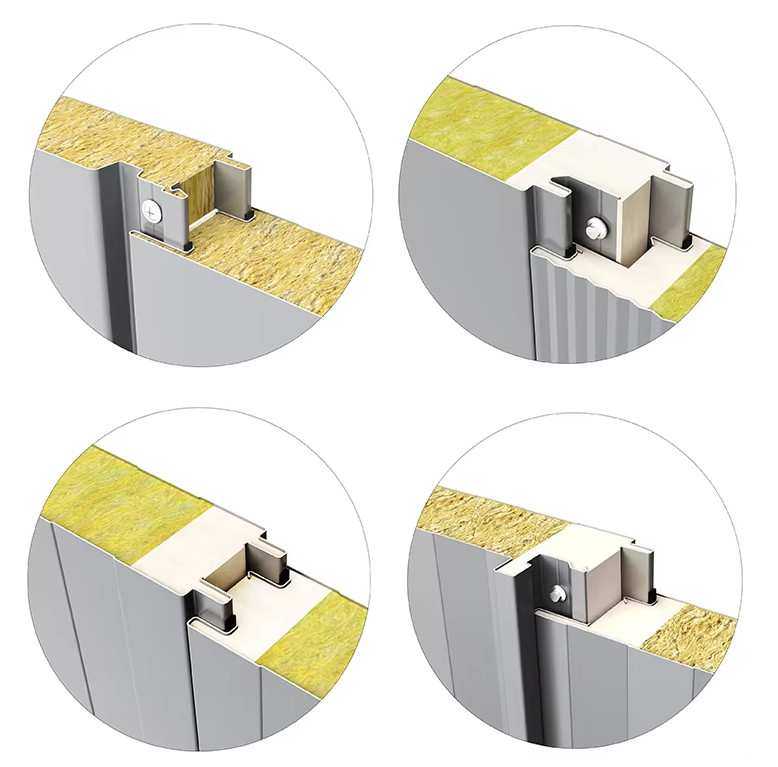 Aluminum Foam RAL Color Customized Glasswool Exterior Wall Sandwich Panel 64kg/M3 Density