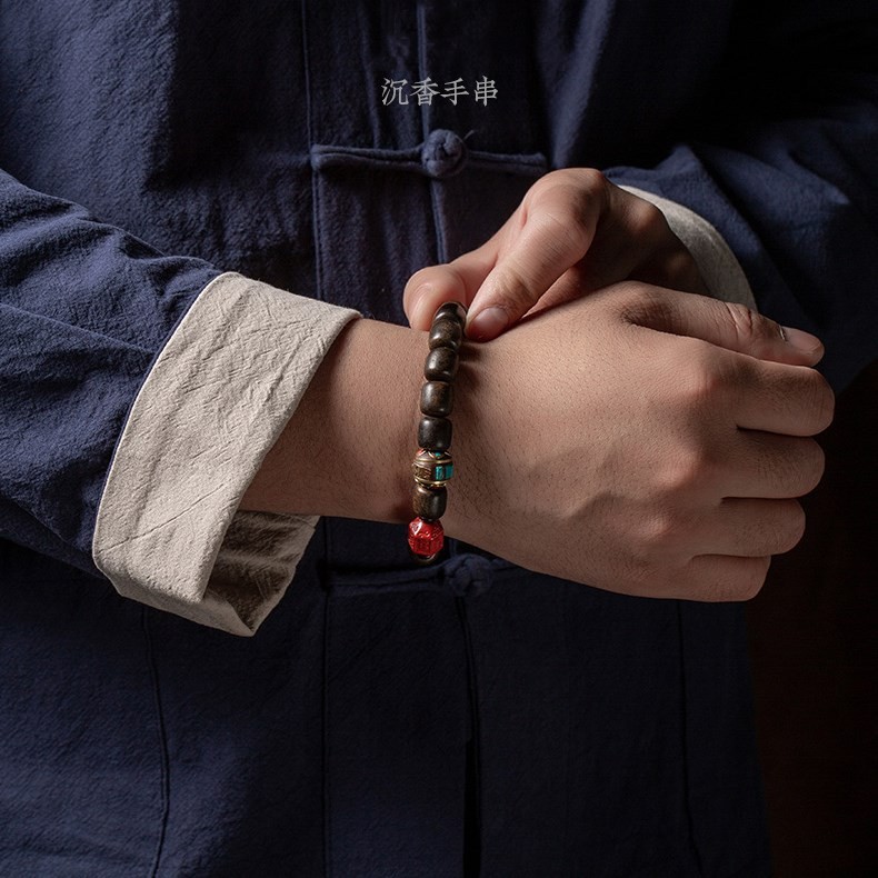 Agarwood Bracelet Round Beads Top Selling Eaglewood Bracelet Prayer Bead bracelet Mala Beaded Bracelets for Men Women Direct Supply Bracelet Premium