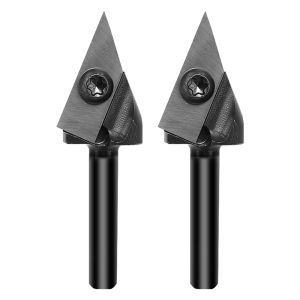 Hot Selling 1/2 1/4shank 45 /60 Degree V Bit Wood Cutter Tools Replaceable