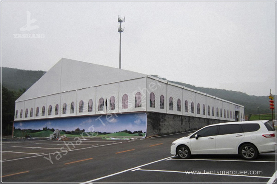 Decorated Backyard / Garden Big Wedding Tents High Strength For 1000 People