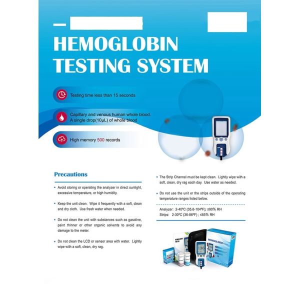 Digital Non Invasive Hemoglobin Testing System Meter Hba1C Analyzer