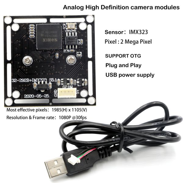 Sony IMX323 Low Light USB Camera Module 1080P 30fps With Microphone