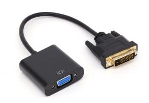 Quality DVI Male To VGA Female Conversion Cable , 24+1 DVI To VGA Cable Video Output Connect Data Wire for sale
