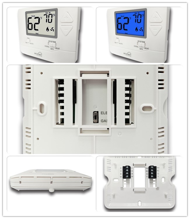 Batteries Or 24 V Power HVAC Thermostat Heating System Control