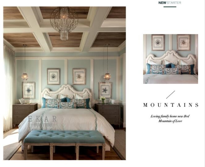Plywood Double Wedding Fancy Bed Design