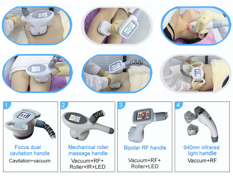 4 Handles Roller Ir Cavitation Rf Vacuum Slimming Machine Velaslim 3