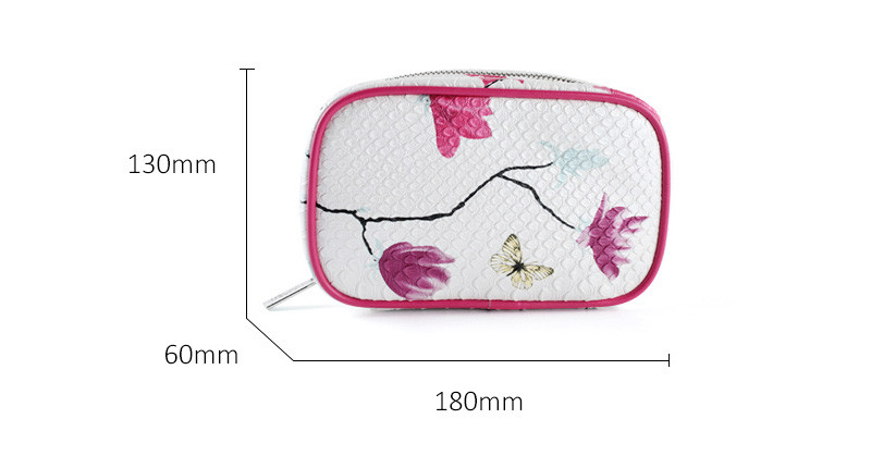 Zipper Waterproof Travel Cosmetic PU Makeup Bag