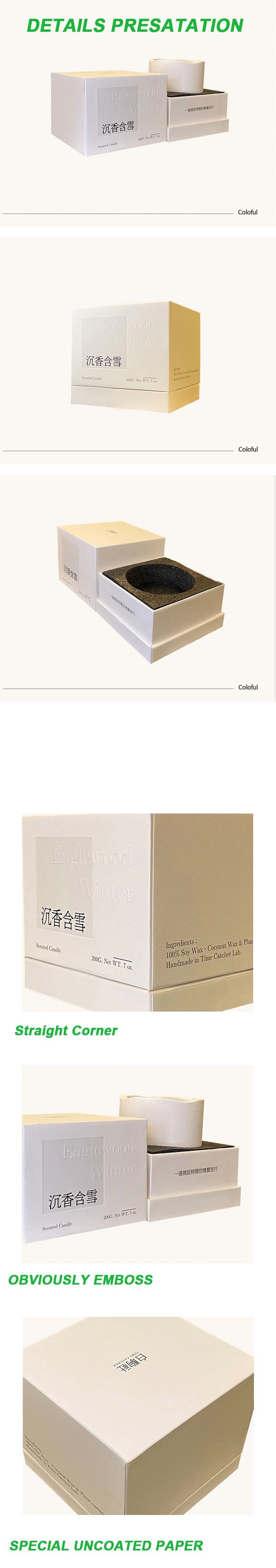 Cardboard Rigid Retail Gift Box For Candle With Custom Logo