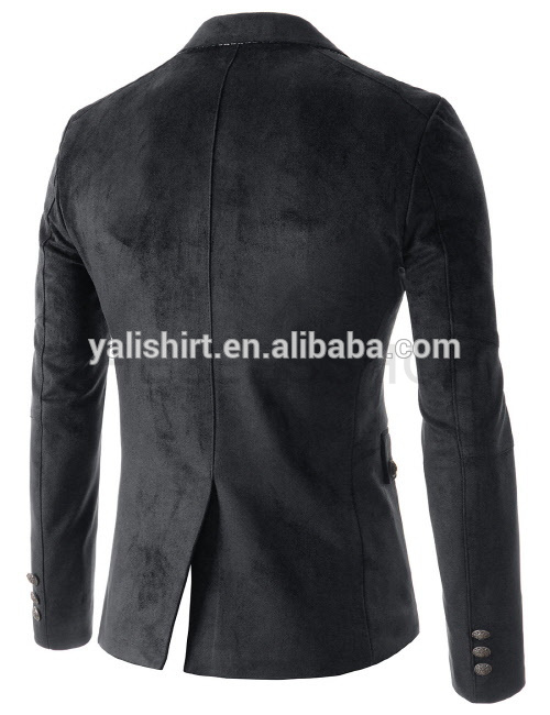 Factory stock wholesale cheap high quality mens slim fit suede blazer jacket