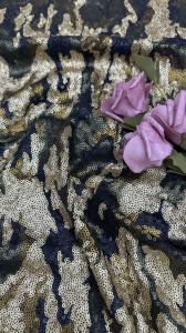 Quality 124cm  Multi-color sequins embroidery with ground mesh High Quality fabric For Evening Dress or Women dresses for sale
