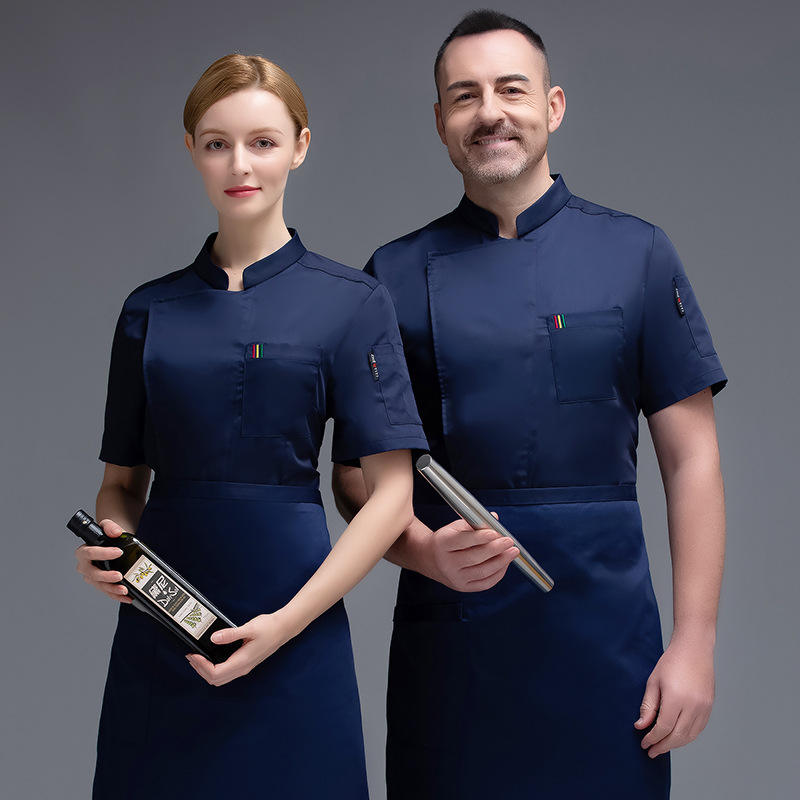Breathable OEM Service Chef Uniform Tops For Men And Women