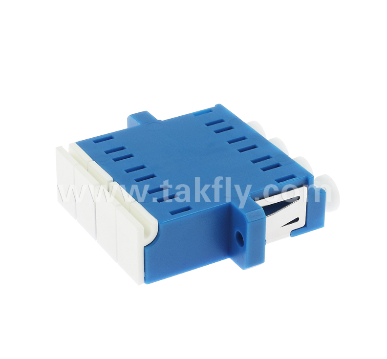 LC Quad Inner Shutter Adapter – 4-in-1 LC Duplex with Built-in Shutter, UPC, Protects Eyes from Fiber Optic Laser, for Data Center & High-Power Fiber