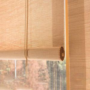 Quality Environmentally Bamboo Roller Shades Manual Pergola Bamboo Blinds 60 X 180cm for sale