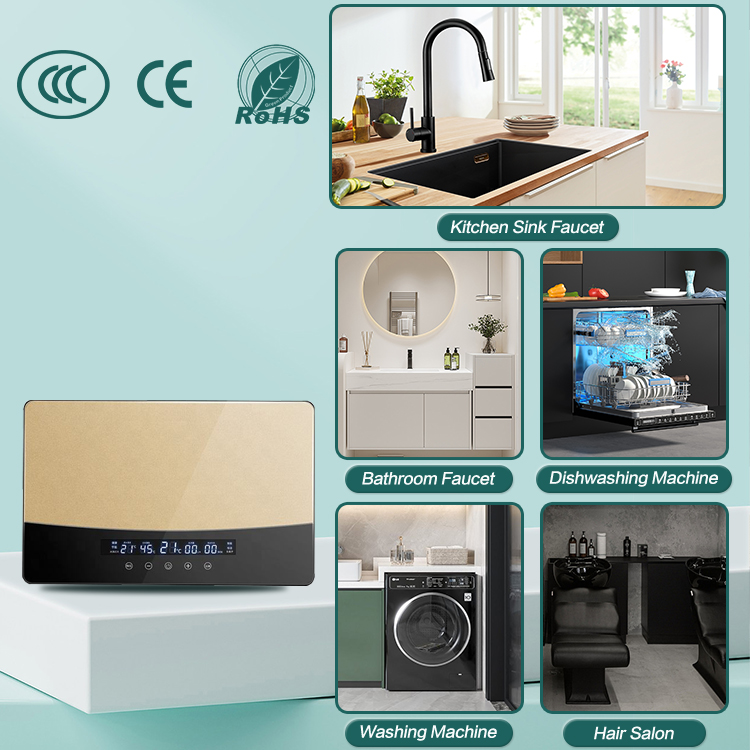 220V 8000W Electric Shower Geyser Kitchen 3 Phase Tankless Water Heater
