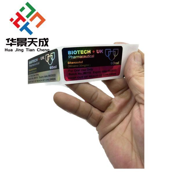 Silk Screen Printed Vial Labels In Orange Color For Plastic Vials And Customized Size