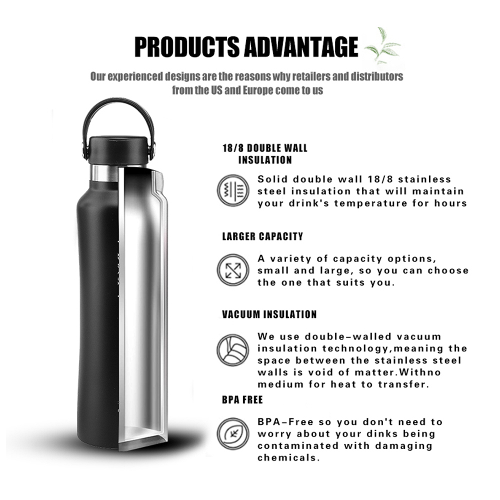 500ml 700ml 800ml BPA Free Vacuum Sports Bottle Thermos Food Warmer Food Flask
