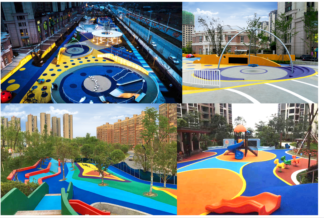 All-Weather Outdoor EPDM Jogging Tracks Recycled Running Track Playground Surface for Outdoor Sports, Fitness Areas, Public Parks and Recreational