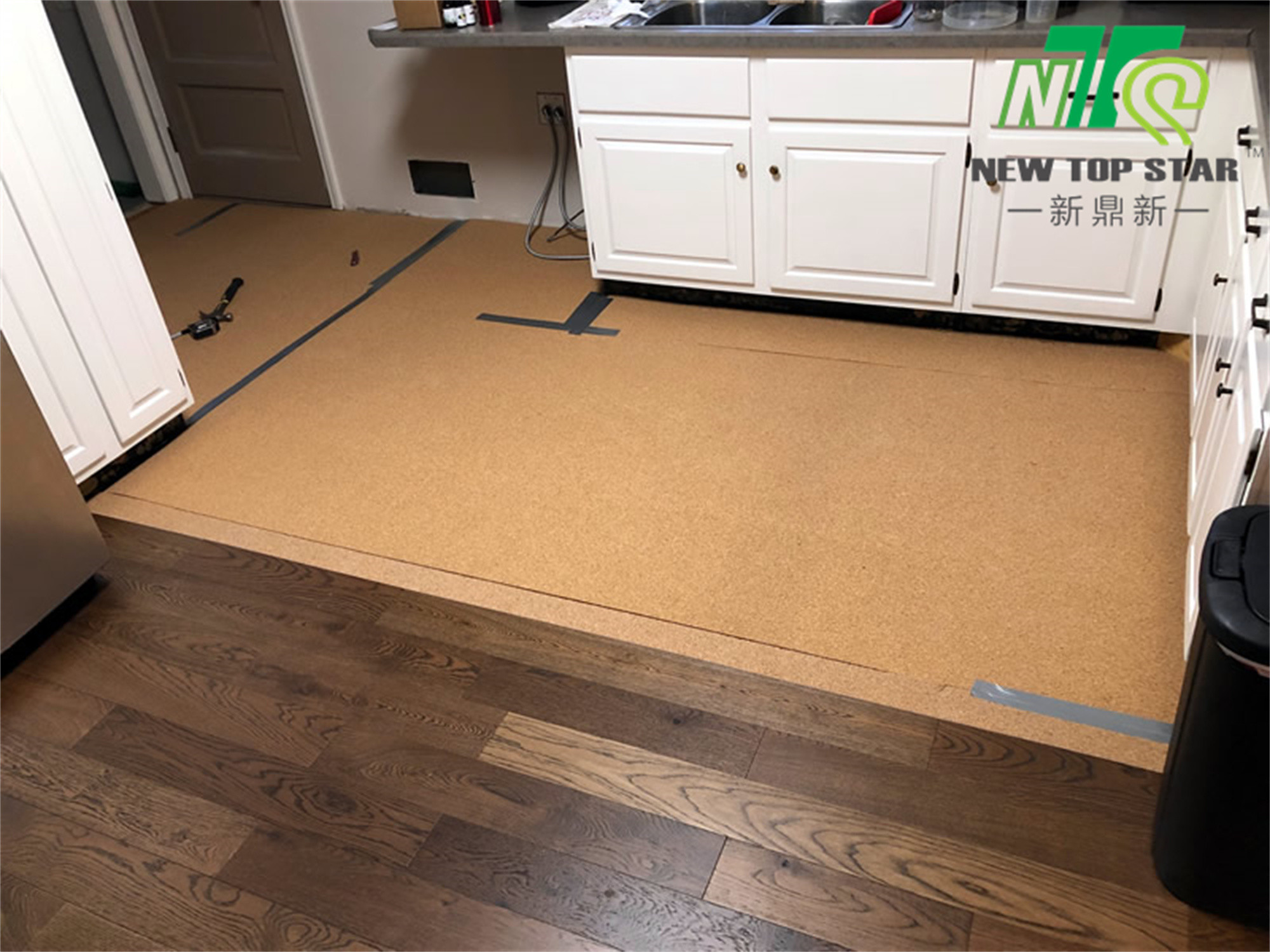 1/4 Inch ECF Eco Cork Underlayment 200-220KGS/CBM ISO9001 Approved