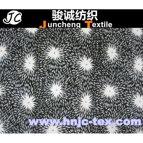 polyester transfer printed super soft velboa fabric/ fabric flower printed