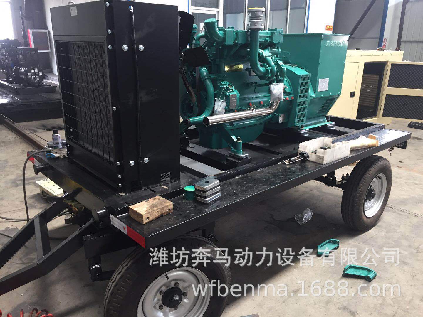 1500RPM 100KW Weichai Diesel Generator Set with Water Cooling System and Mobile Trailer