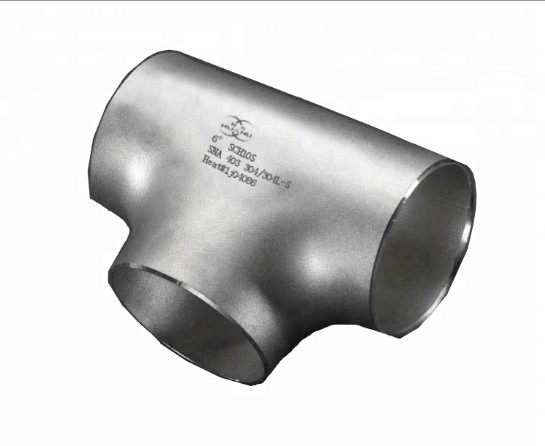 ASME B16.9 ASTM A403 SCH40 Carbon Steel Pipe fitting Round Equal Tee