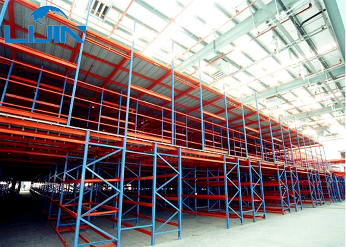 High Space Utilization Mezzanine Floors Warehouse Storage Rack / Adjustable Pallet Shelf System