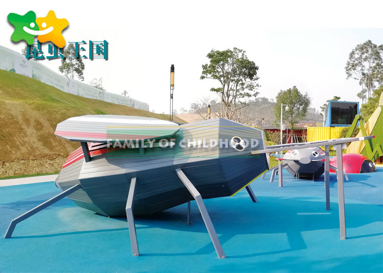 Airplane Outdoor Amusement Park Equipment For 3-14 Years Old Children