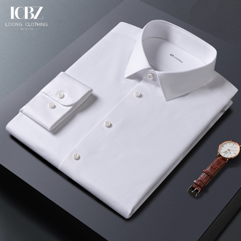 LCBZ Customized Men's Office Wear Dress Shirt Full Sleeve Woven Flexible and Elastic