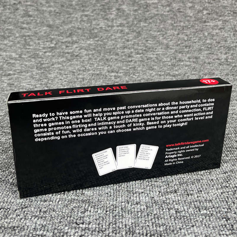 Custom Talk Flirt Dare Romantic and Adventurous Game Card Printing for Couples In The UK