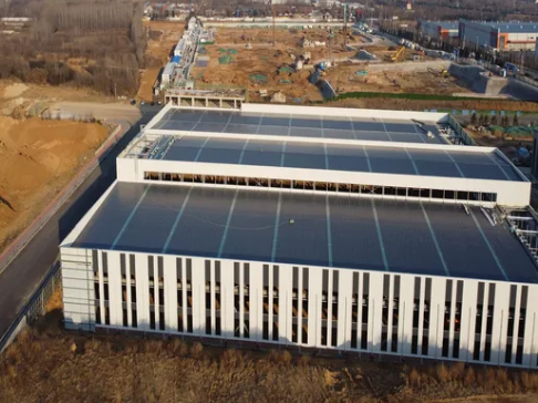 Q235B Q355B Floor Area Multi Span Steel Buildings Factory Expansion Space