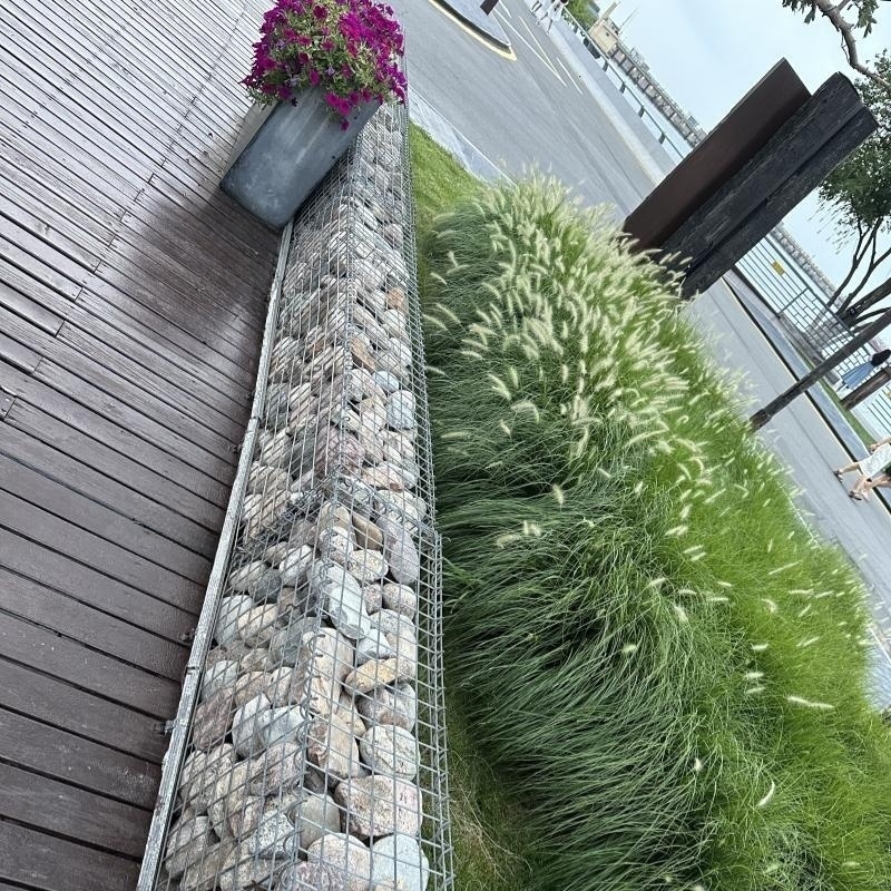 Hot Dipped Galvanized Welded Wire Mesh Gabion Stone Cage Retaining Wall with 4mm Wire