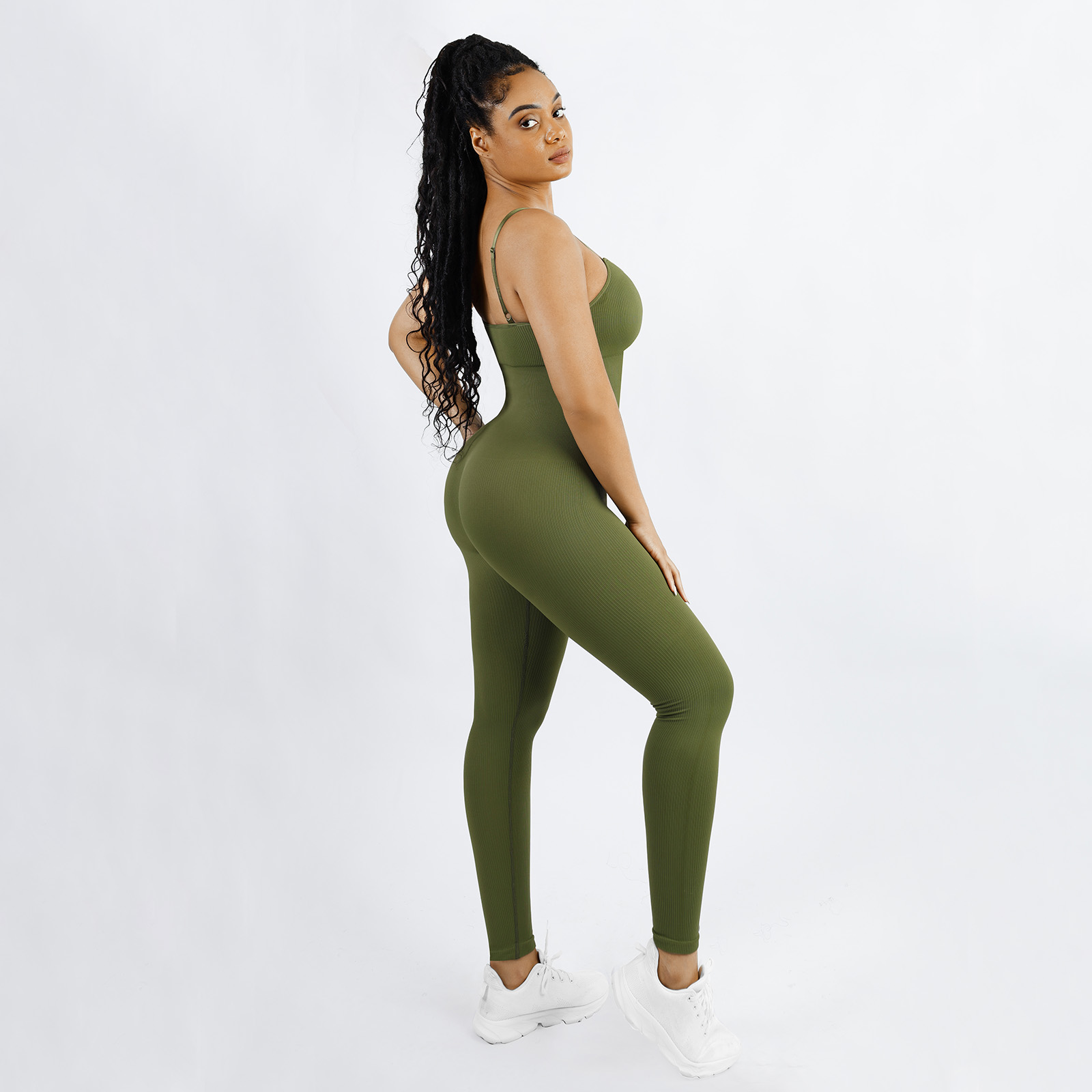 Plus Size Seamless One Piece Tight Workout Bodyjumpsuits Shapewear for Women Tummy Control