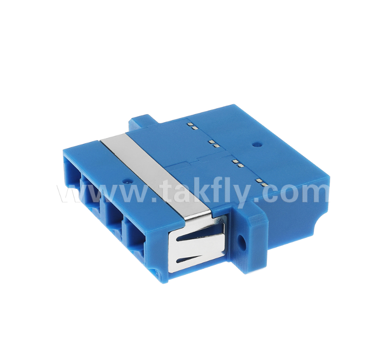 LC Quad Inner Shutter Adapter – 4-in-1 LC Duplex with Built-in Shutter, UPC, Protects Eyes from Fiber Optic Laser, for Data Center & High-Power Fiber