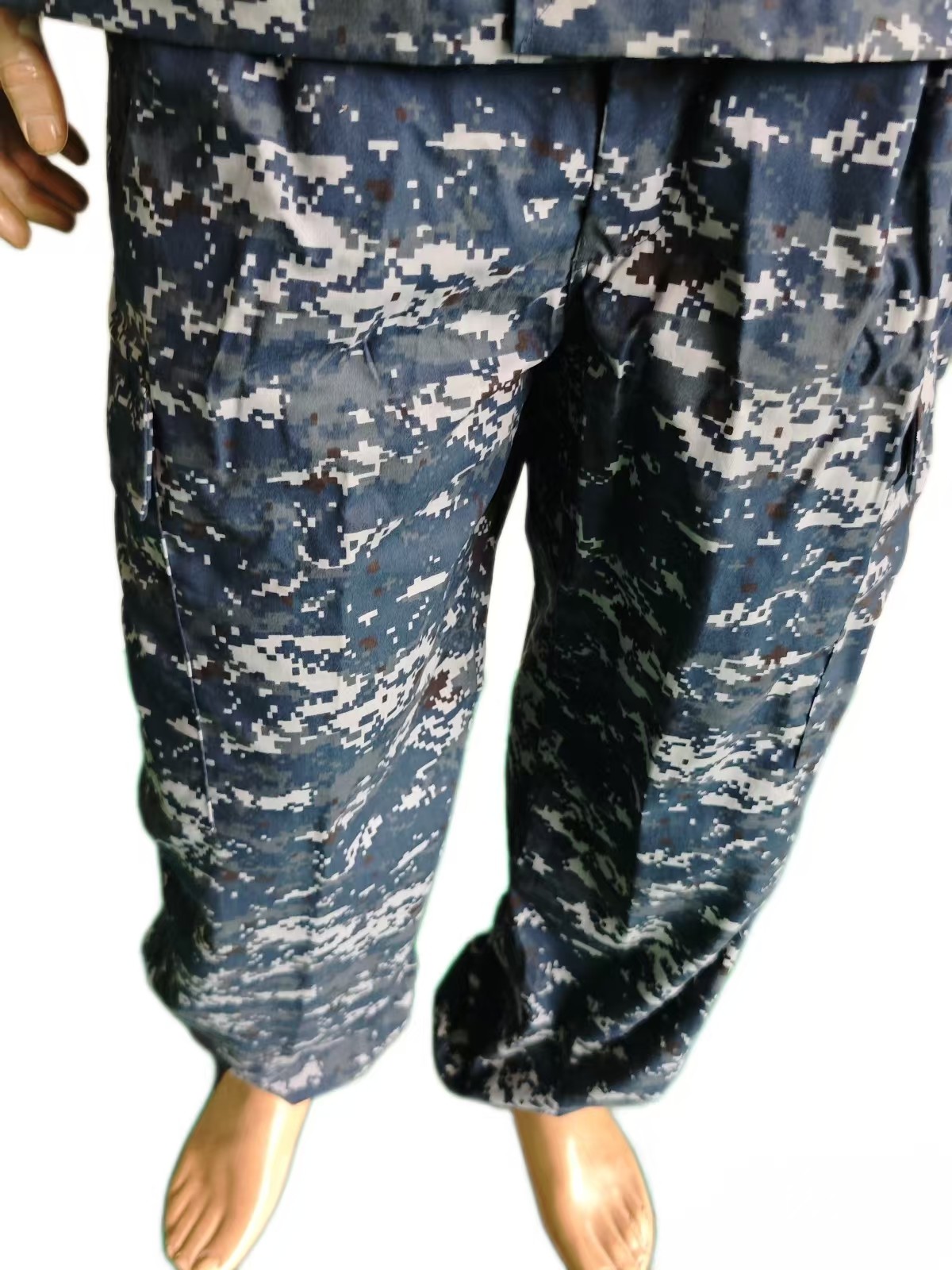 BDU Military Uniform Digital Blue Camouflage Military Uniform Set for Army Uses in 65 Polyester 35 Cotton Material