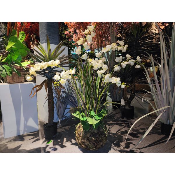 High Simulation 56cm Artificial Butterfly Orchid Flower Plant 6 Colors