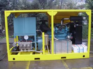 China 600bar 75kw Trolley High Pressure Cleaner Washer Engine Power Pressure Cleaning on sale