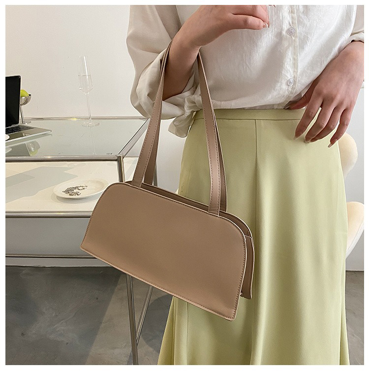 Popular Women's Hand Bags Korean Fashion Solid Color Custom Logo Single Shoulder Bag