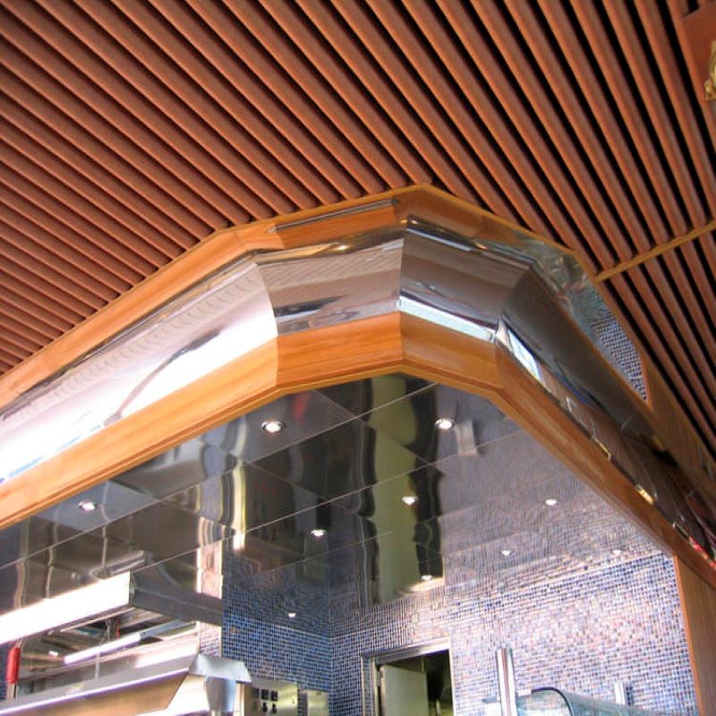 Aluminum Metal Tubular Baffle Ceiling Tiles Easy To Install