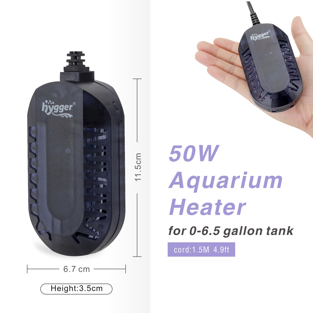 For 50W diving digital display small fish tank heating thermostat with external controller and built in thermometer