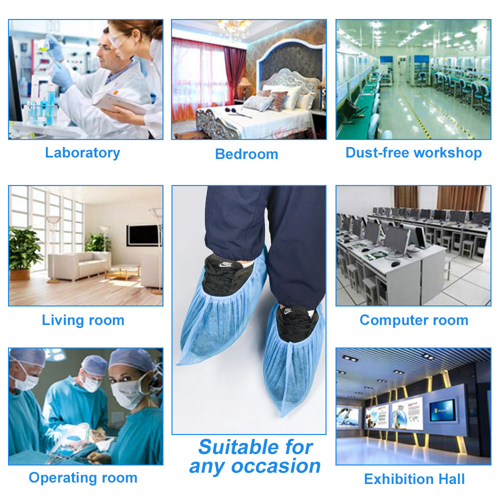 Disposable Shoe Covers , Hygienic Boot Covers Waterproof Shoe Protector Overshoes