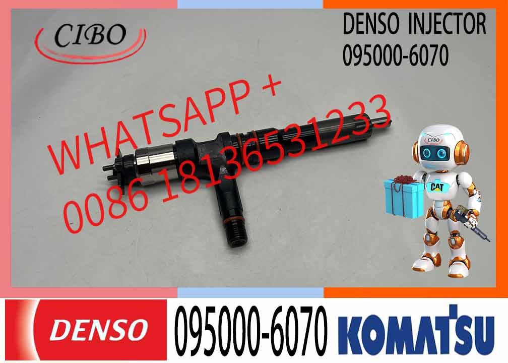 China Made New 095000-6070 Fuel Injectors For OE 6251-11-3100 6d125 Diesel Engine