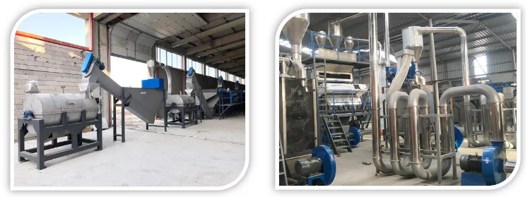 50PPM PET Bottle Recycling Line PLC 800KW Dirty Flakes Production Line