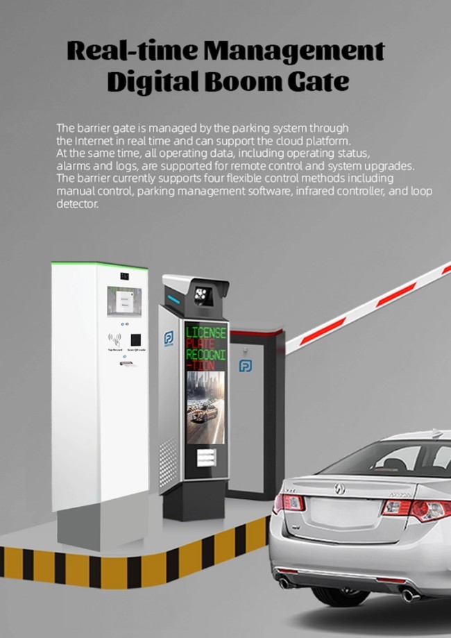 LPR Solution Parking Barrier Gate With 24V DC Brushless Motor
