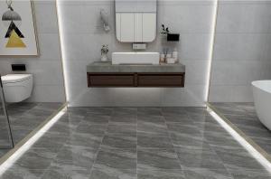 Quality 400x400mm Gray Ceramic Rustic Tile Matt Glazed Non-Slip for sale